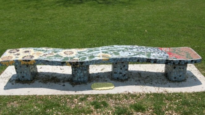 "Sunflower Mosaic Bench" | Lyon Park 