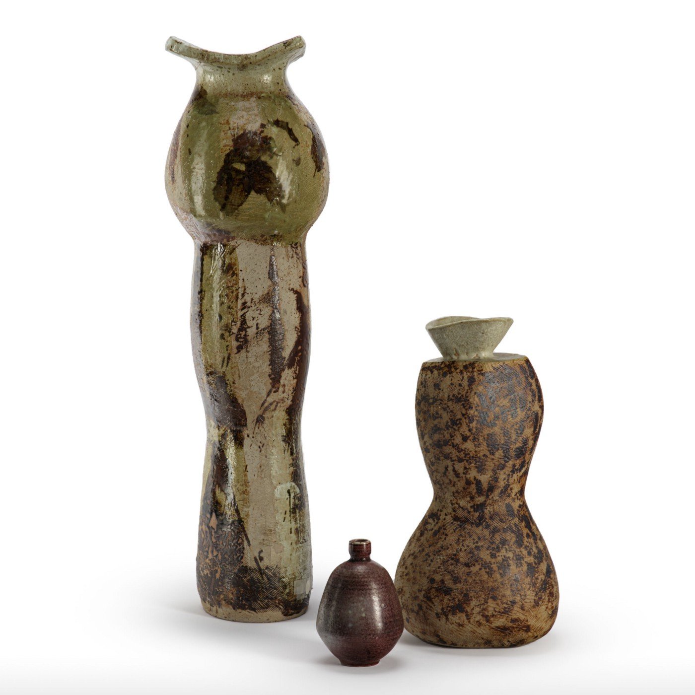 Group of Three Vases