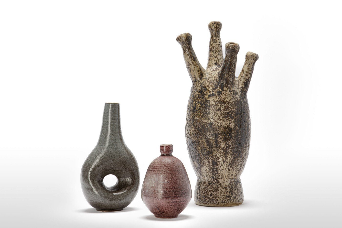 Group of Three Vases