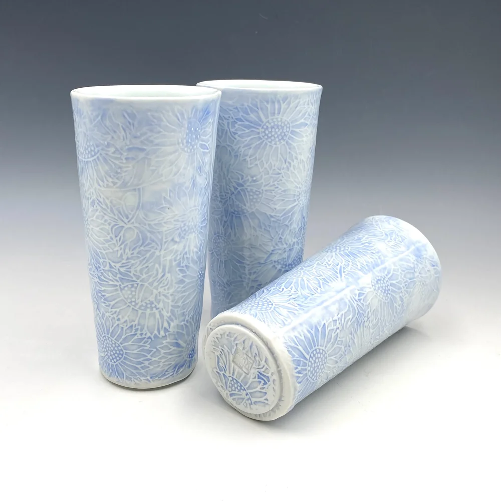 Paper Daisies Ceramic in Blue Paper Daisies Ceramic in Blue
