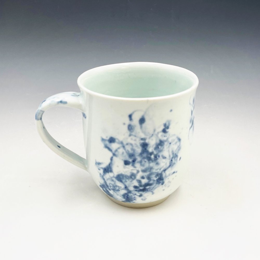 Claire Cohen Blue Marbled Mug