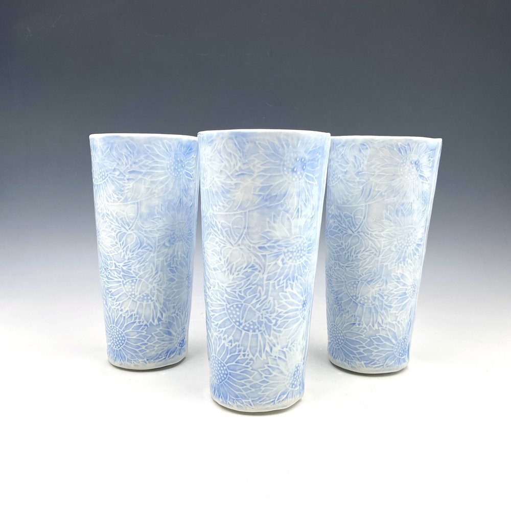 Sally Ng Blue Daisy Vases
