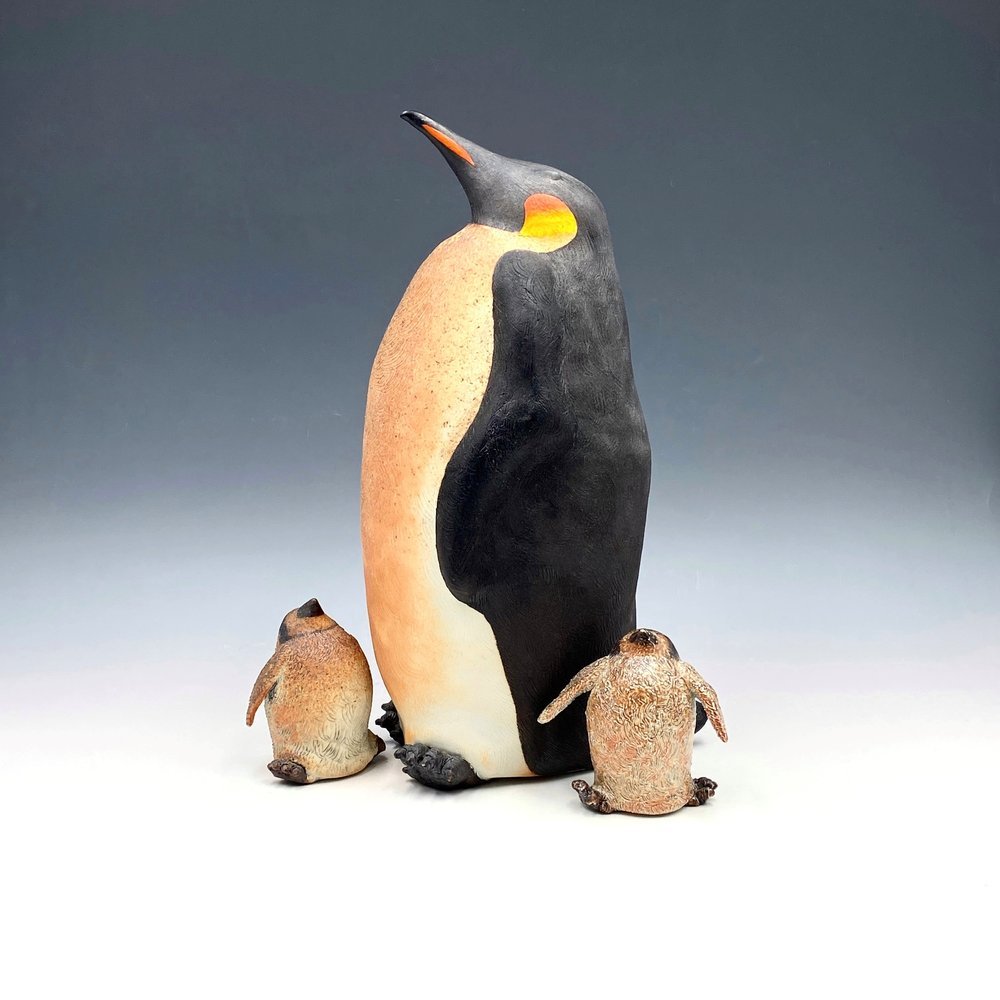 Sally Ng Penguin Family Sculpture