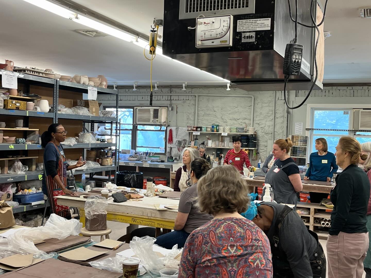 Taking place now in our classroom - Lydia C Thompson workshop &ldquo;The Built Environment&rdquo;. Students are working on hand built sculptures inspired by Lydia&rsquo;s &ldquo;Relic&rdquo; series. 

Join us this evening in the gallery for the Openi