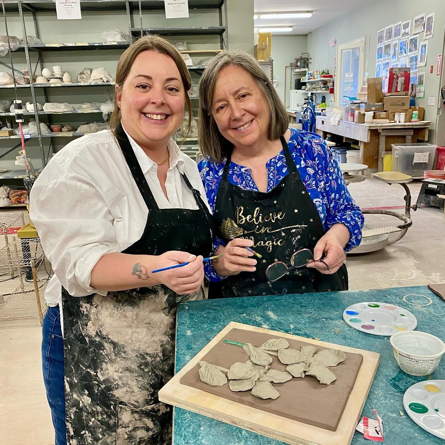 Happy Mother&rsquo;s Day to all the moms, godmothers, grandmothers, caregivers, and people in our lives who nurture! Yesterday was a fun day in our studios with a ceramic floral mirror frame workshop led by Jeff Dean. A creative day with clay is the 