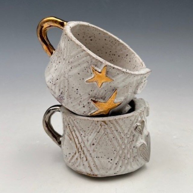 Ready to add some luscious luster to your glazed wares? There are still some places in our Luster class this Sunday from 2-4pm with Artist in Residence Schuyler Forsythe. 

Adorn your pre-glazed pieces with accents of gold, silver, and mother of pear