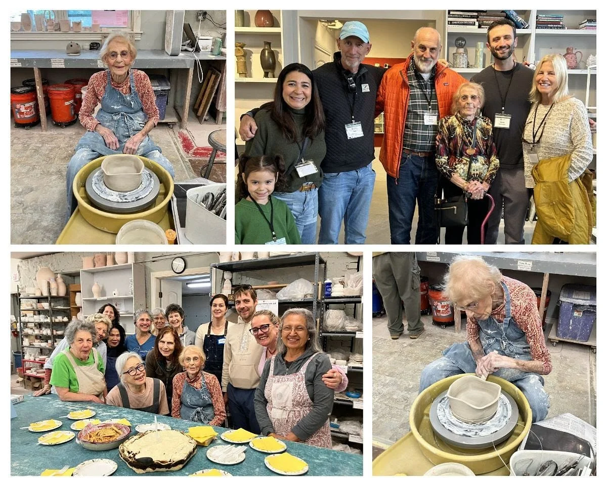Remembering Sally Spielvogel 

On November 2nd, the Clay Art Center community lost one of our longest tenured and most beloved members, Sally Spielvogel. Sally had celebrated her 96th birthday in May, surrounded by her friends in Keiko&rsquo;s Cone 1