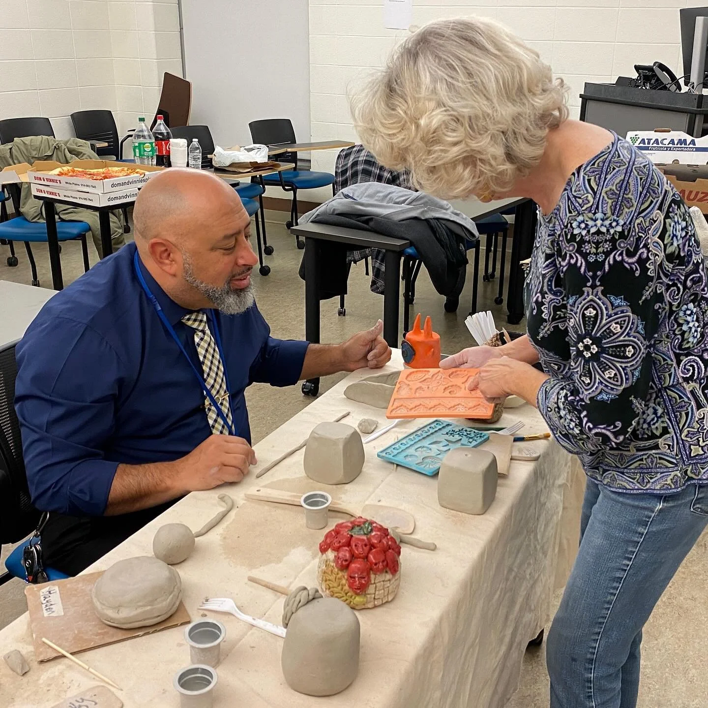 Clay Art Center offered its first free clay class to veterans this week as part of our initiative to connect veterans and their families with the healing power of clay. This class will be the first of many offered with the support of a Creative Force