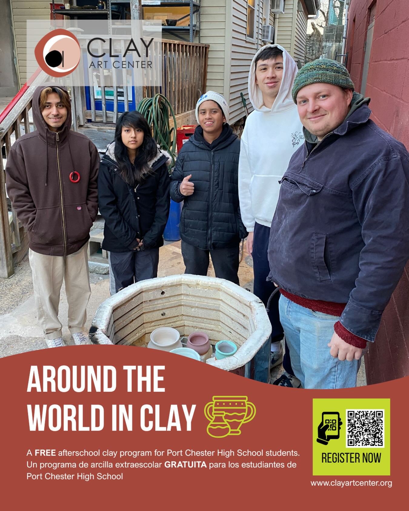 Calling all Port Chester High School Students! Clay Art Center has places available in our FREE after school program &ldquo;Around the World in Clay&rdquo;. Classes take place on Tuesdays from 3:30-5:30 PM at Clay Art Center, from January through Mar