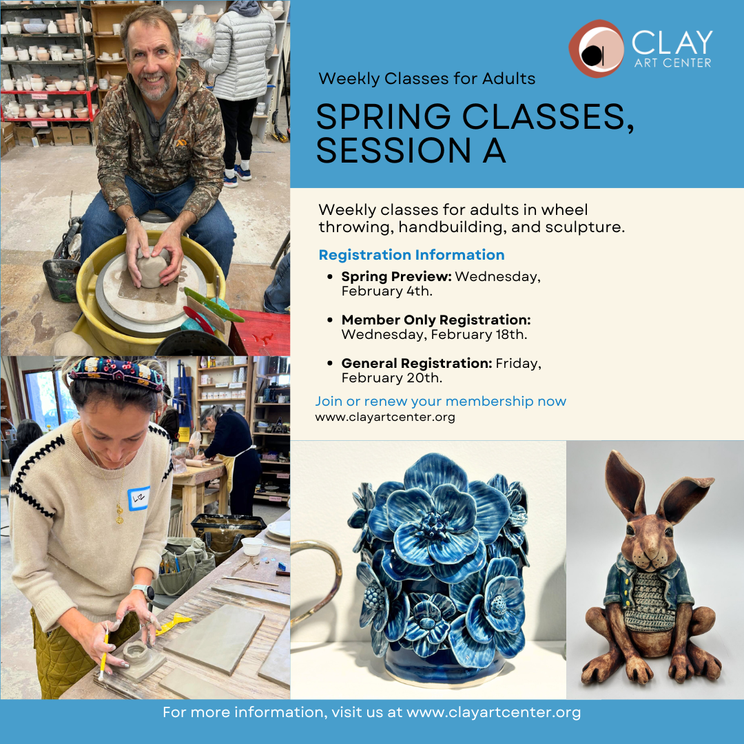 Registration for Spring Session of Weekly Clay Classes