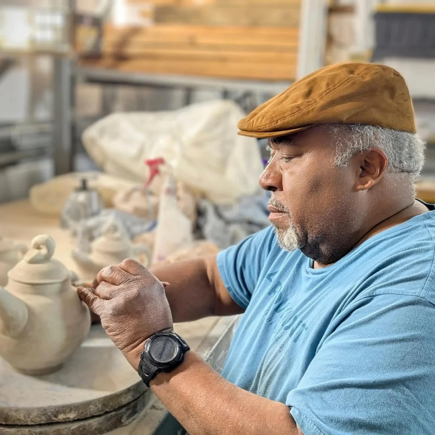 Clay Art Center Shop is pleased to present a selection of handmade ceramics by artist Bobby Scroggins, available throughout Black History Month from February 1 - March 1, 2026. Shop contemporary teapot sets, mugs, bowls, and more that revel in robust