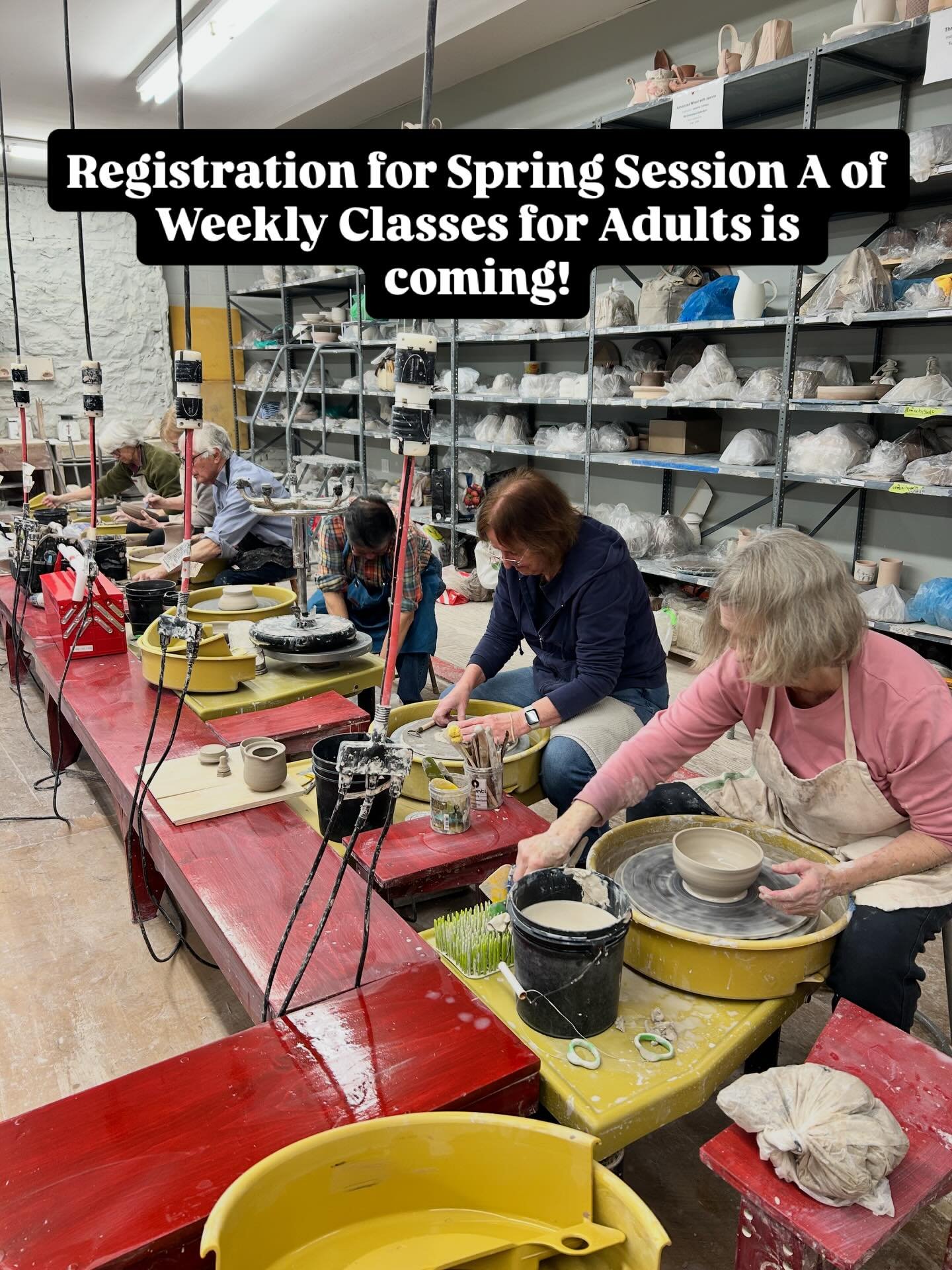 Only One Week to Registration Day for Spring Session A Weekly Classes for Adults at Clay Art Center!

Member Only Registration for the upcoming Spring Session A of weekly classes for adults at Clay Art Center begins Wednesday, February 18, at 7:30am.