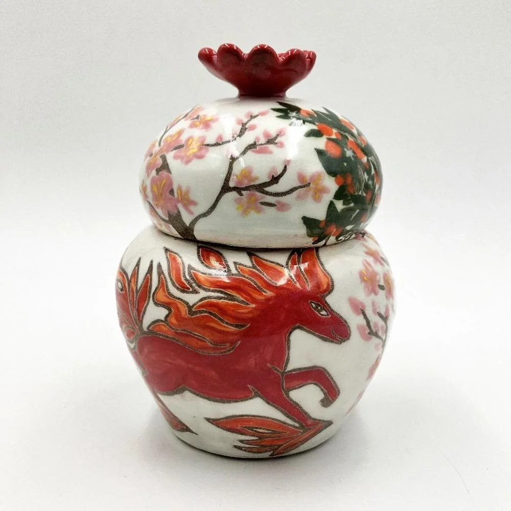 Features this week from Clay Art Center Shop

We hope the Year of the Horse brings you prosperity and good luck! This week we are featuring ceramics from Clay Art Center Shop that capture the celebratory feeling in lucky colors including red, gold/ye