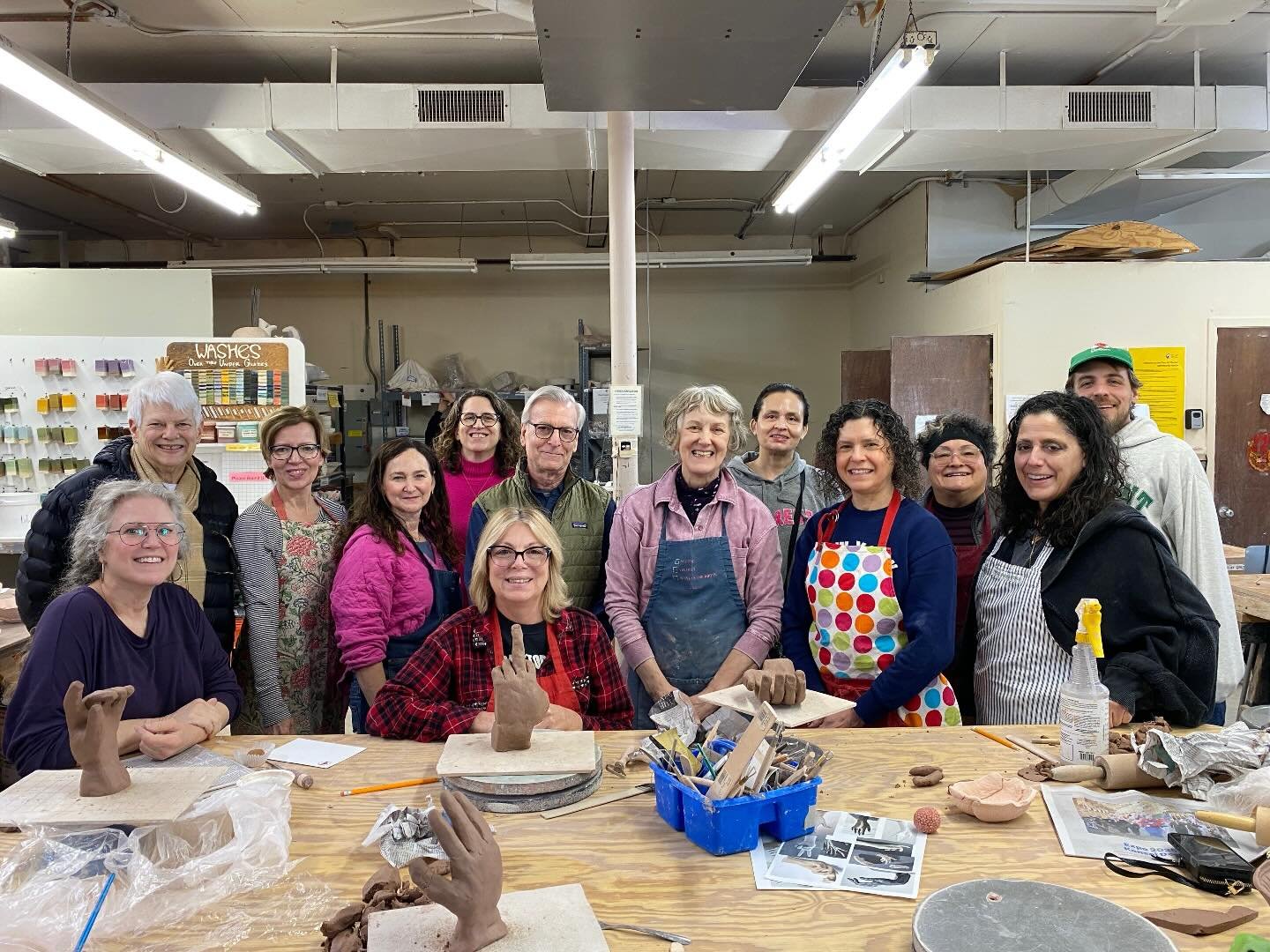 Clay Expressions winter session is wrapping up next week at Clay Art Center. On Friday morning, Judy Freeman of the Cancer Support Community Greater NY &amp; CT at Gilda&rsquo;s Club stopped by to check out the work of the students, and thank the Kat