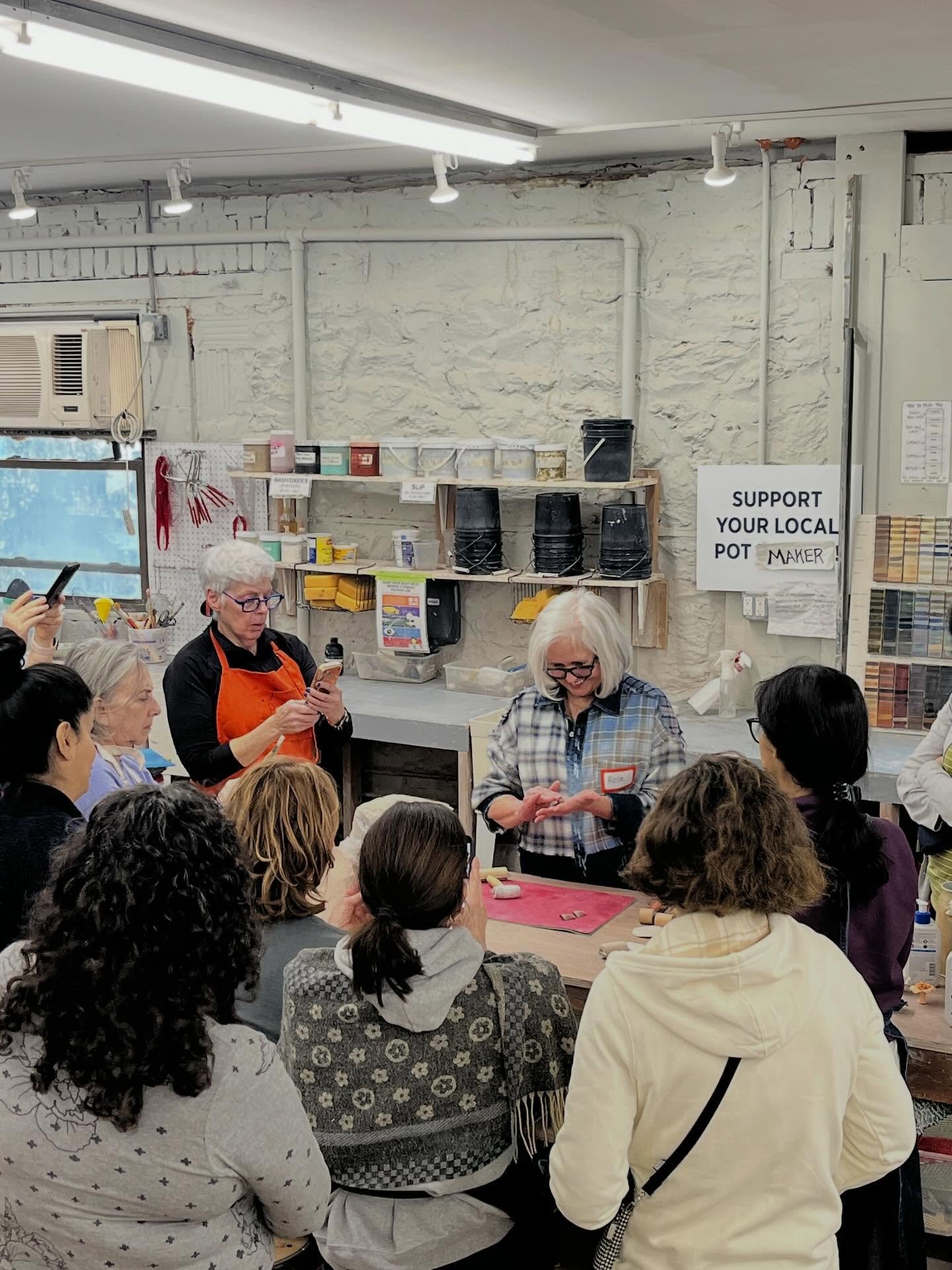 Thank you to Rose Foley for a terrific workshop today on porcelain flower making! What a great range of tips and techniques to craft the most delicate and beautiful floral forms in clay. Rose generously shared her studio practice with ways to create 
