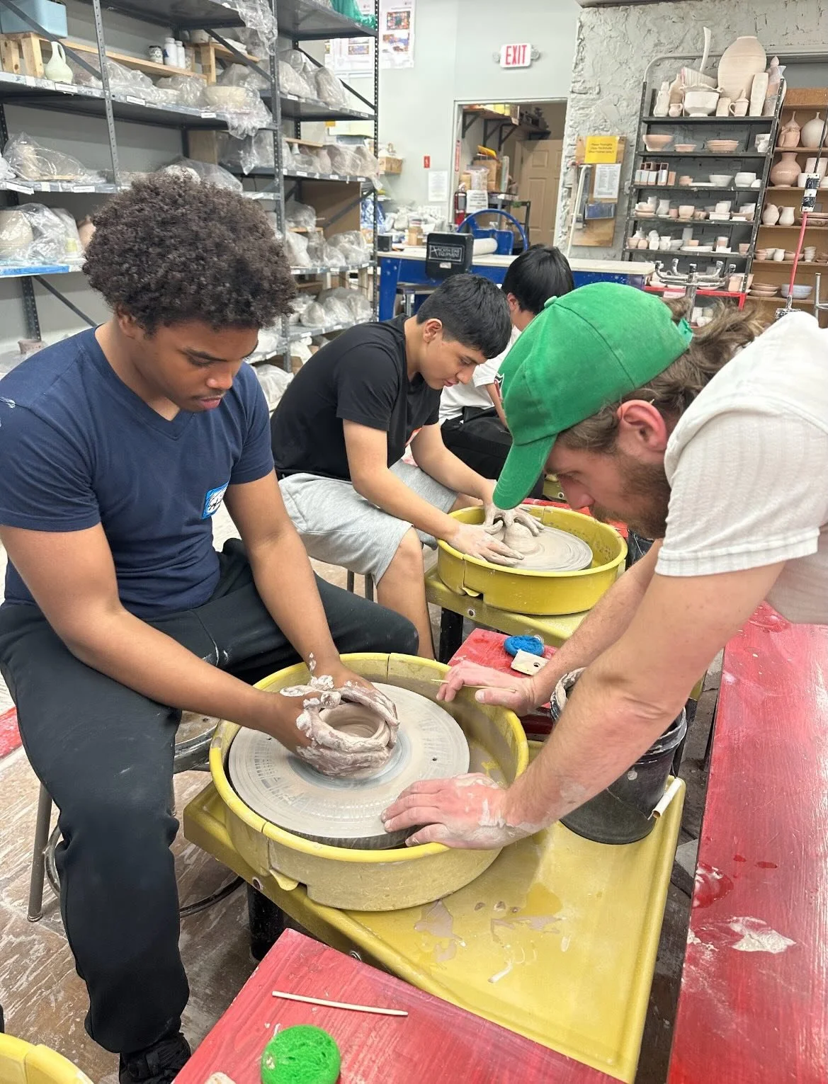 Community + Connections Through Clay

Clay Art Center welcomed teens from Carver Center&rsquo;s Teen Center on Tuesday, March 31st. The students in class were able to try their hand at the potter&rsquo;s wheel for the first time. Taught by Community 