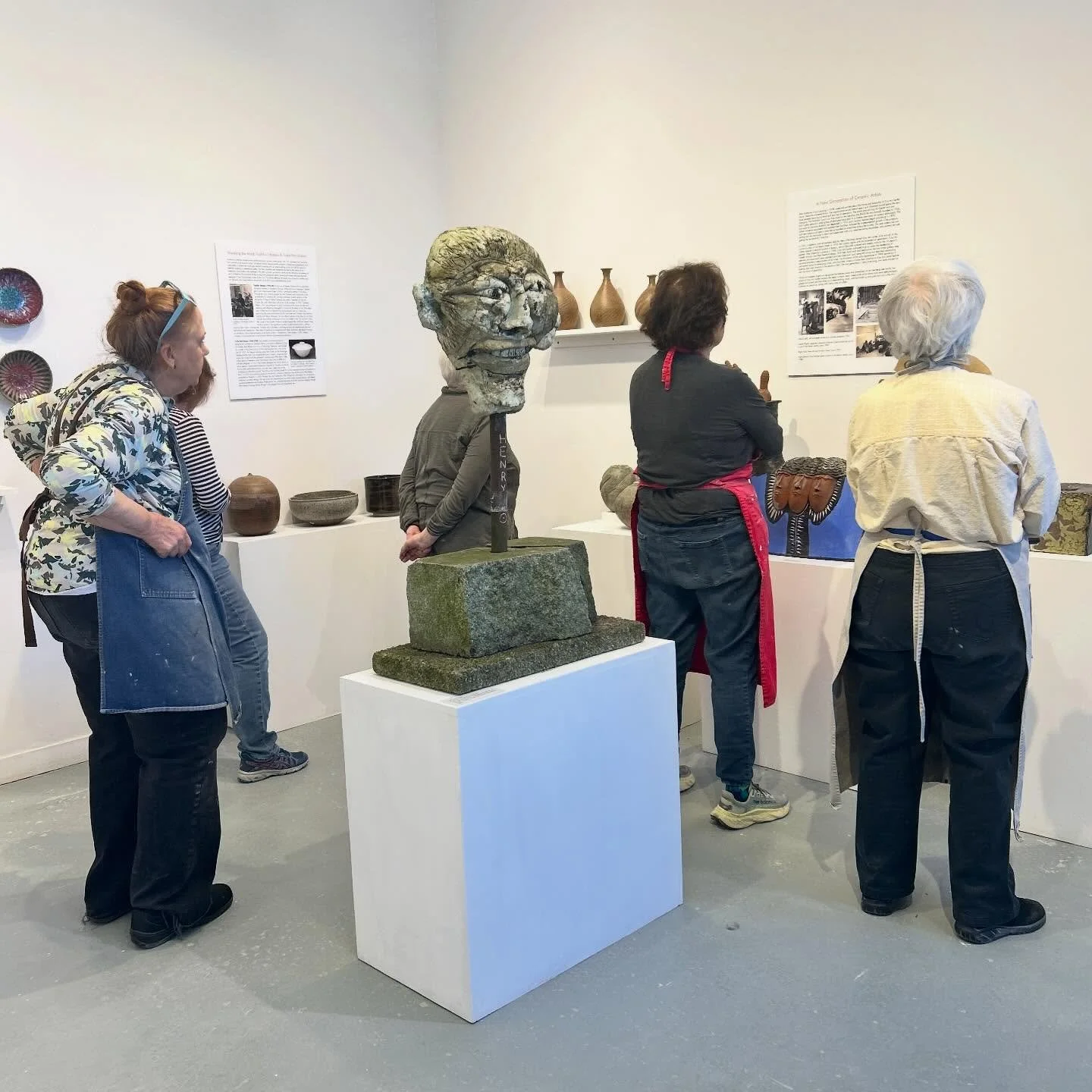 Clay Art Center Gallery has been busy this week with visitors to concurrent exhibitions FINDING THE CENTER and MADE IN EARNEST.

Right now, Clay Art Center is connecting our past with our present with exhibitions that speak to the common ground of a 