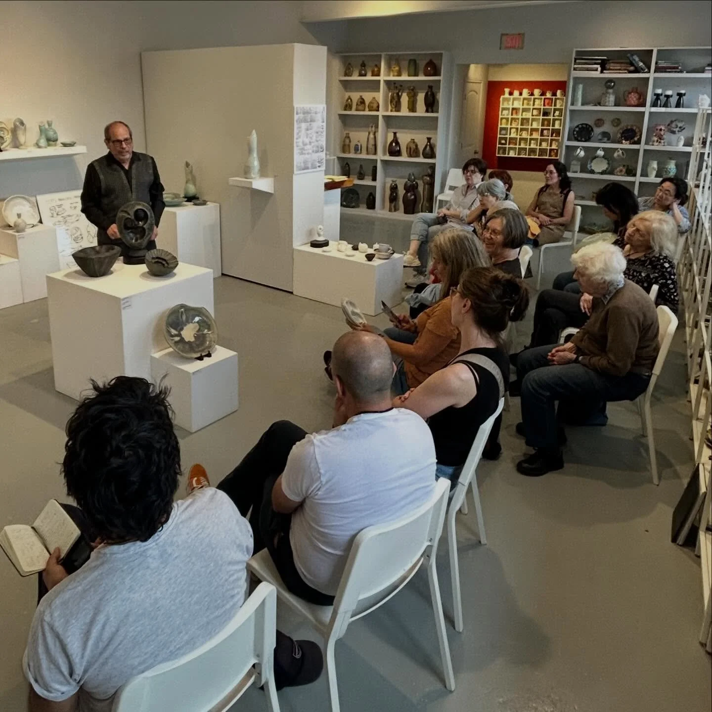 Thank you to everyone who came out today to Clay Art Center Gallery to enjoy an Artist Talk with Jon Townley. The questions and curiosity attendees brought to the event made for a lively and in-depth conversation. This week is the final week to view 