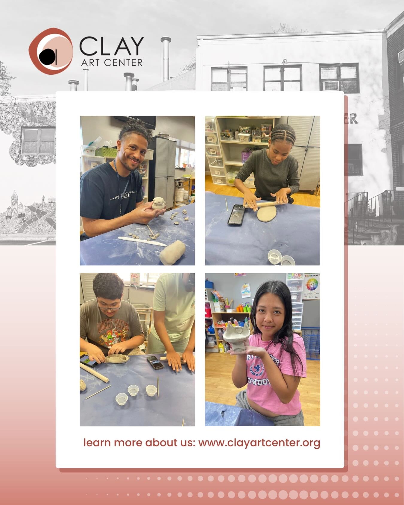 This past week marked the final Carver Center Teen Class of the school year at Clay Art Center! Led by Program Assistant Daysired De Jesus Veras, teens in the class learned basic handbuilding techniques while creating desk buddies, or functional scul