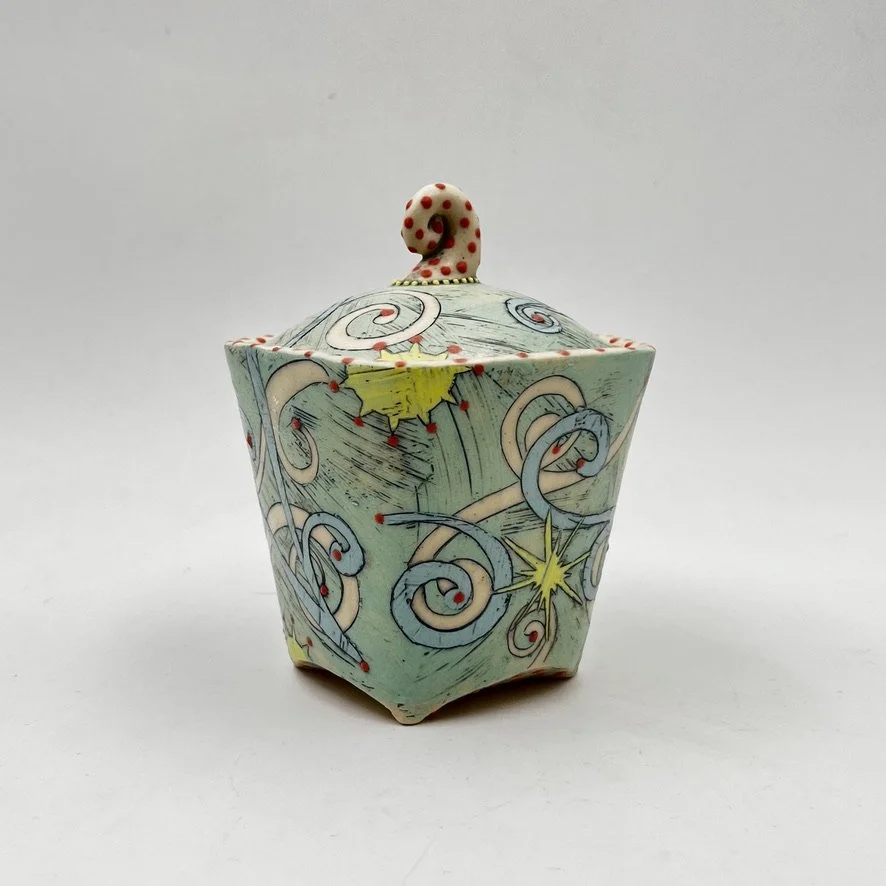 Julie Buyon: Green Lidded Jar