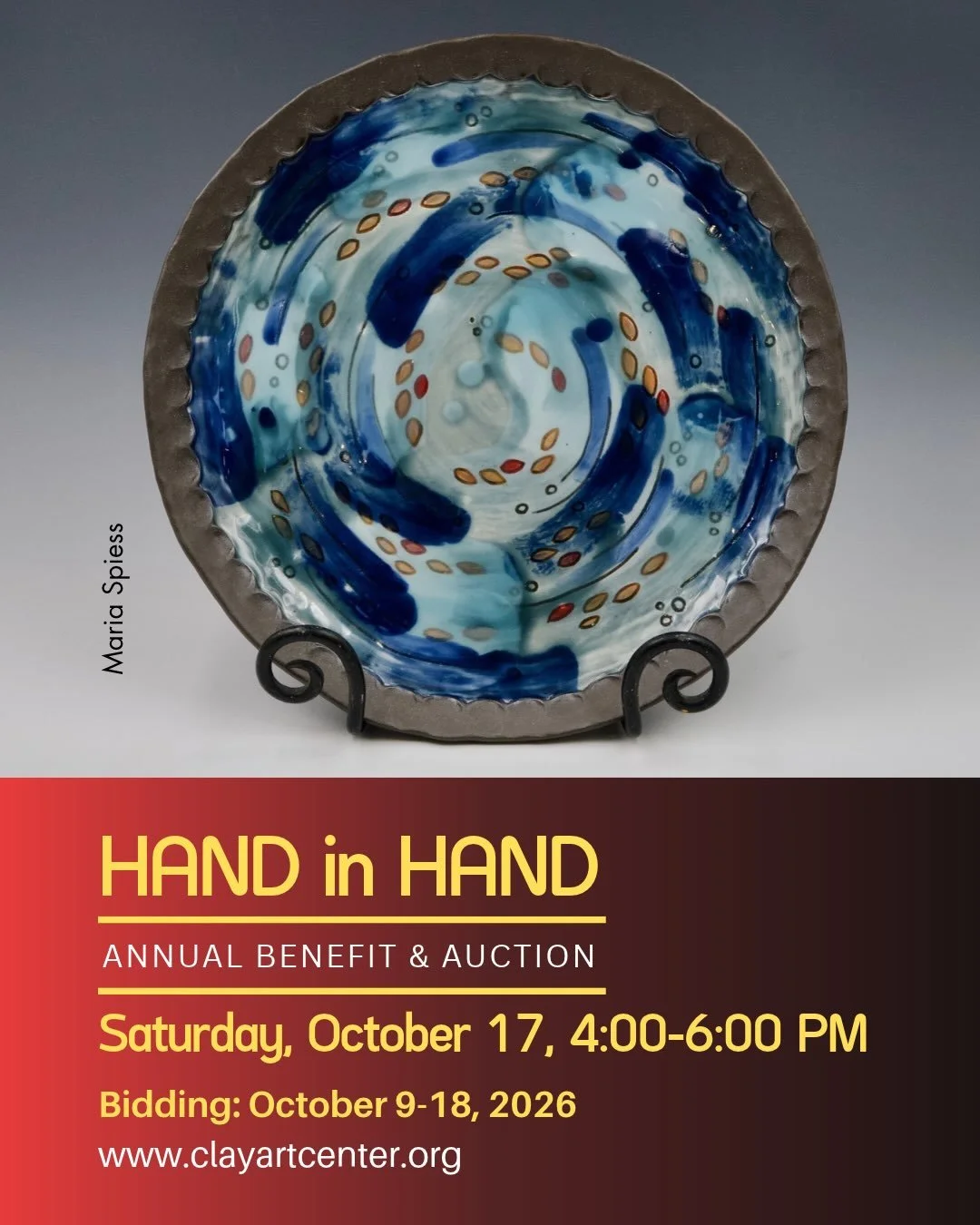 Bidding in Clay Art Center&rsquo;s Hand in Hand Silent Auction is now OPEN! Join the fun of bidding (or outbidding!) for your favorite ceramic pieces, generously donated by over 60 talented artists from across the country in support of Clay Art Cente