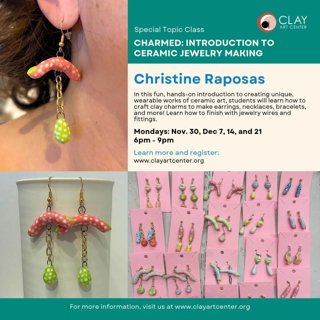 NEW! Make Jewelry That&rsquo;s Uniquely YOU!

Turn your creativity into wearable art! Join instructor Christine Raposas for a fun, hands-on introduction to ceramic jewelry making. Learn to sculpt, shape, and decorate your own clay charms for earrings