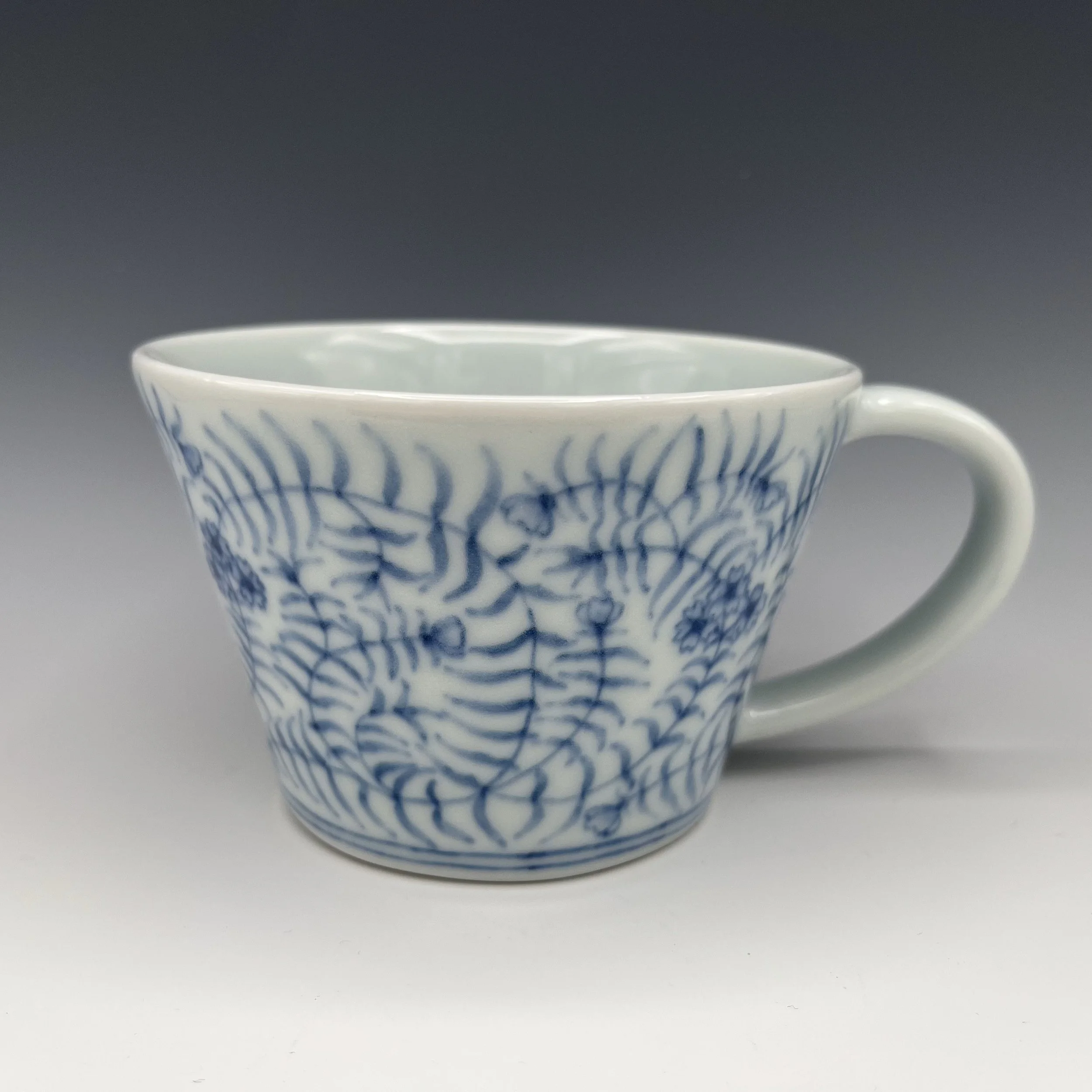 Hatsumi Suyama Blue & White Floral Mug