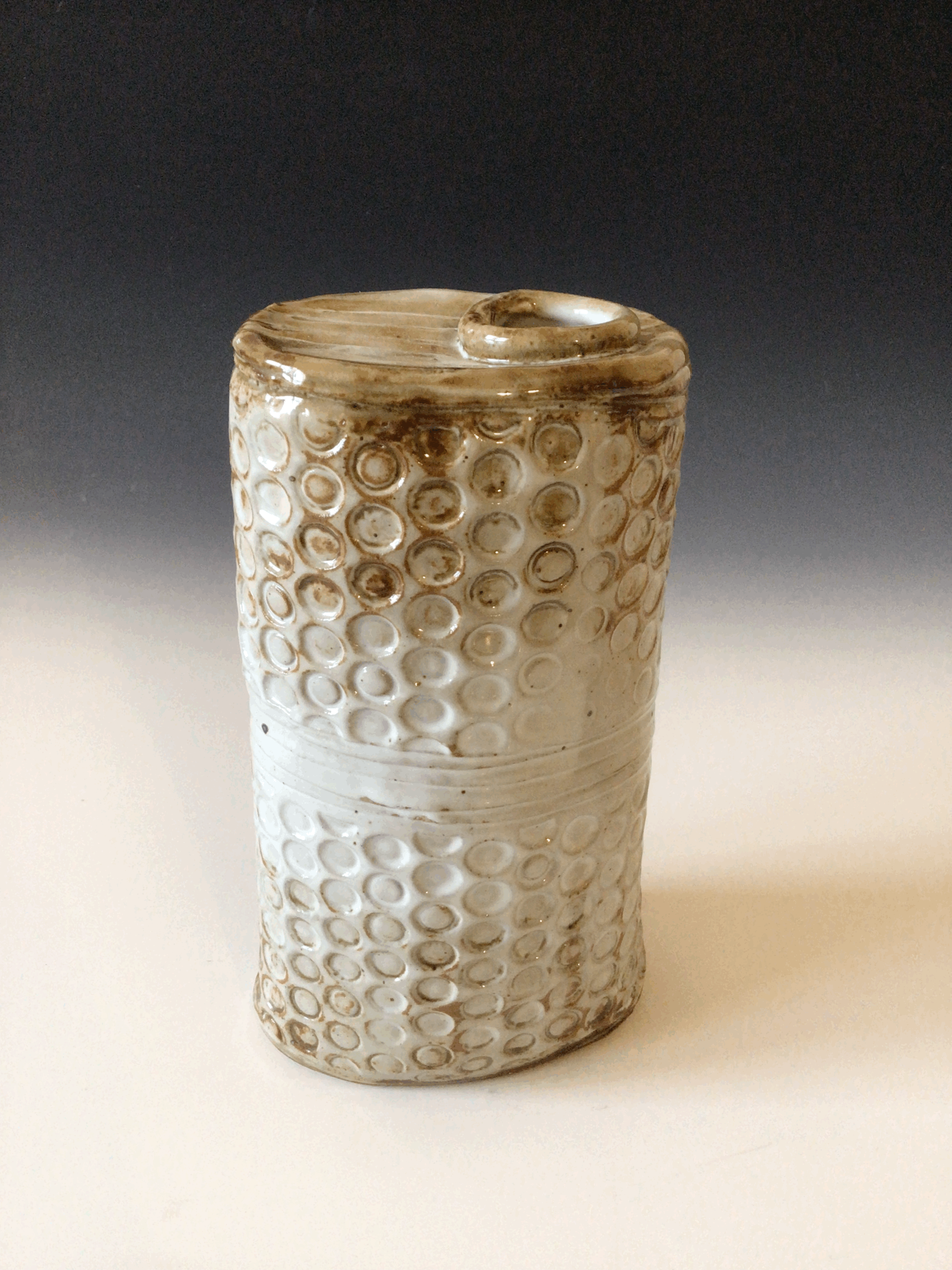Helayne Friedland Bud vase with circle pattern