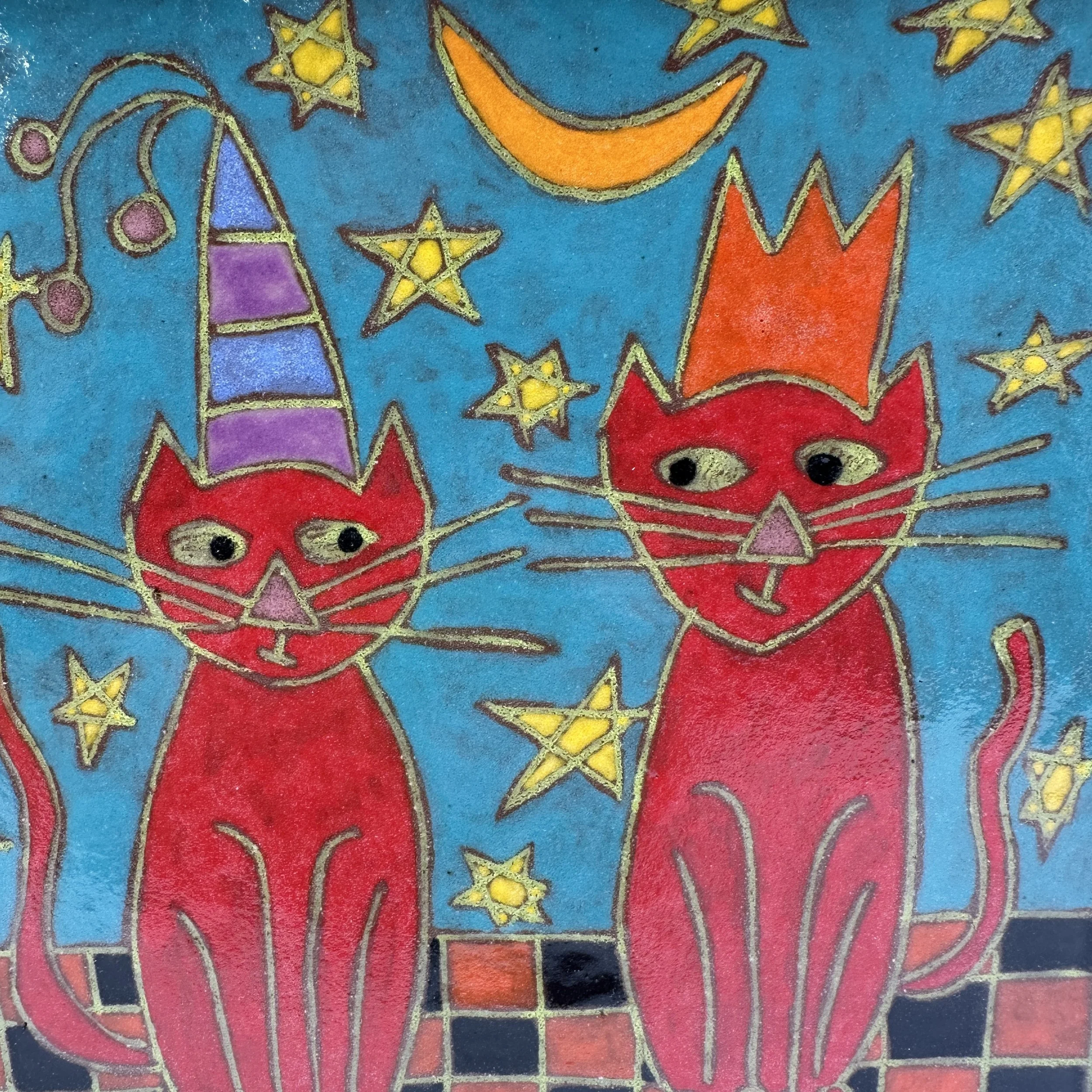 Plate Two Cats Under Moon Close Up.JPG