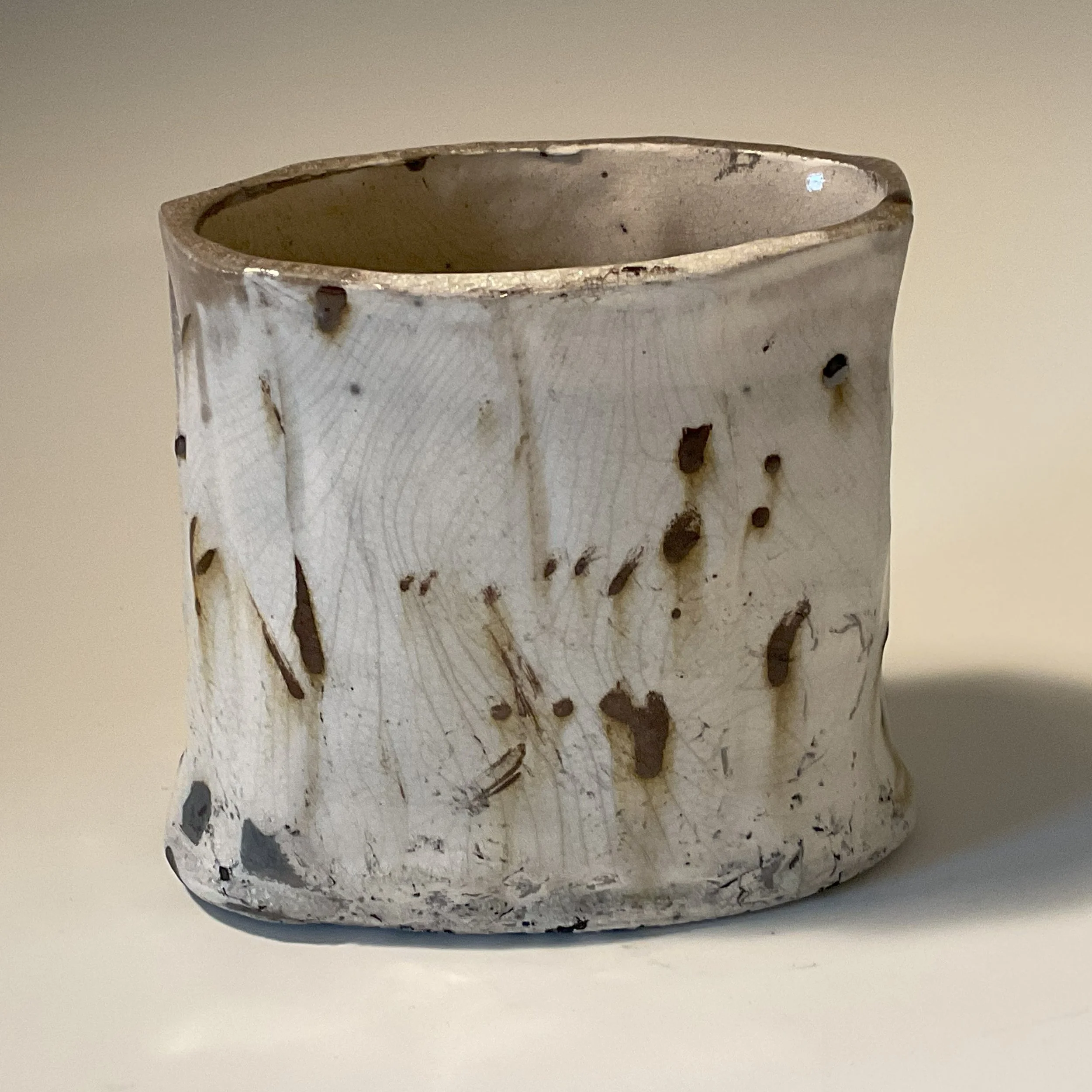 Helayne Friedland Faceted Raku Vase
