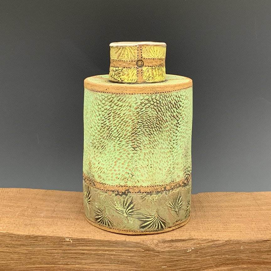 Kay Petronio Green Bottle Vase