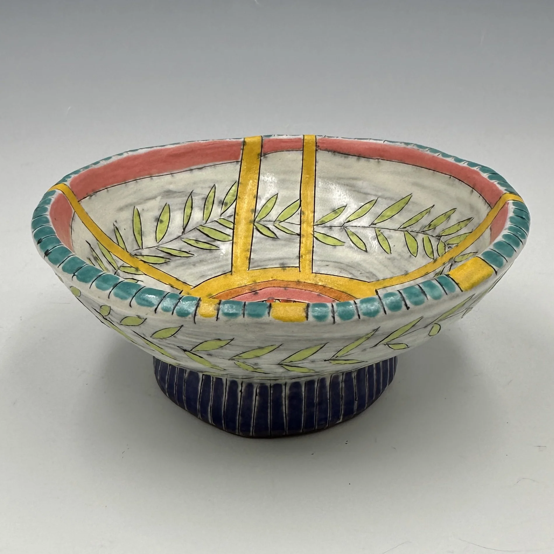 Small Bowl with Turquoise Rim 2.JPG