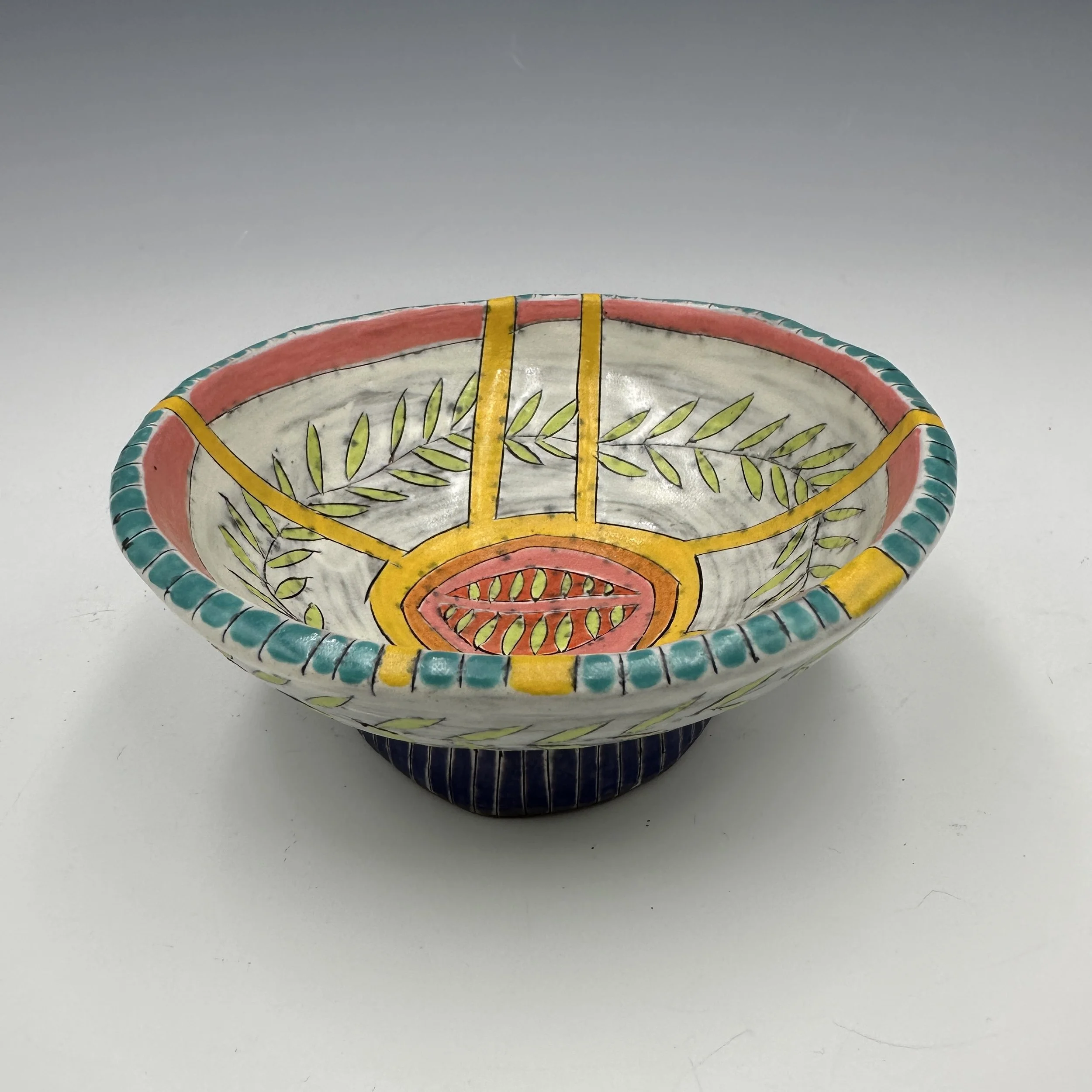 Small Bowl with Turquoise Rim 1.JPG
