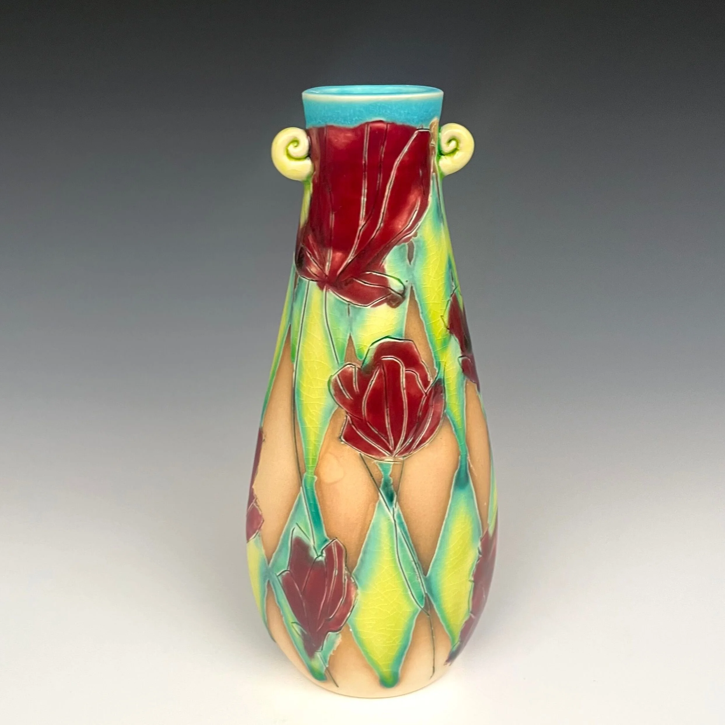 Shana Salaff Vase with Red Flowers