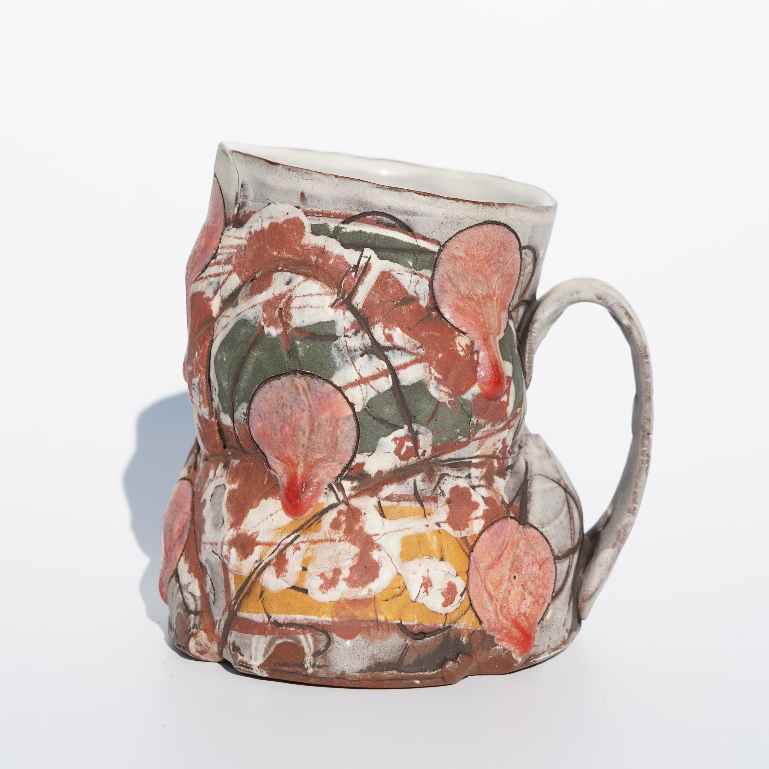 Breana Ferreira Tall Pink Collaged Mug