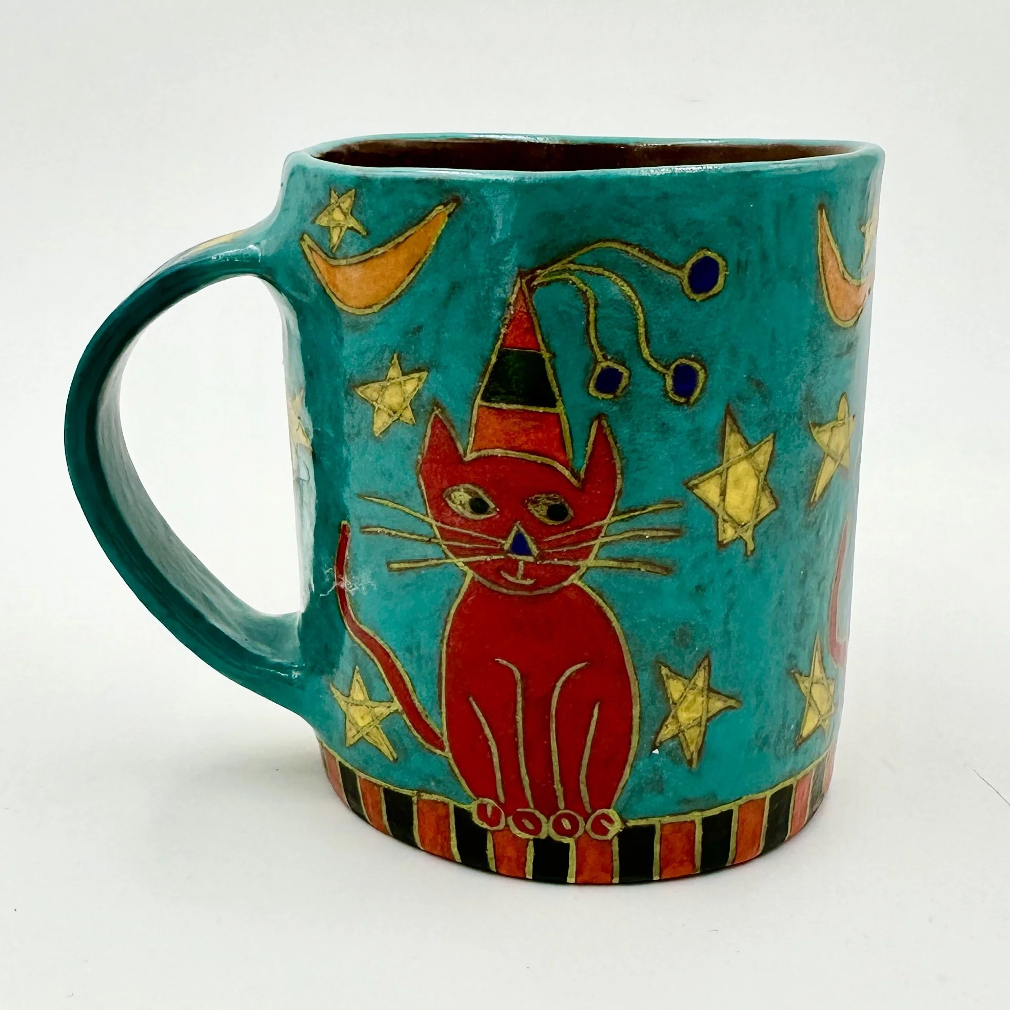 Mara Gross Red Cat Under the Stars Mug