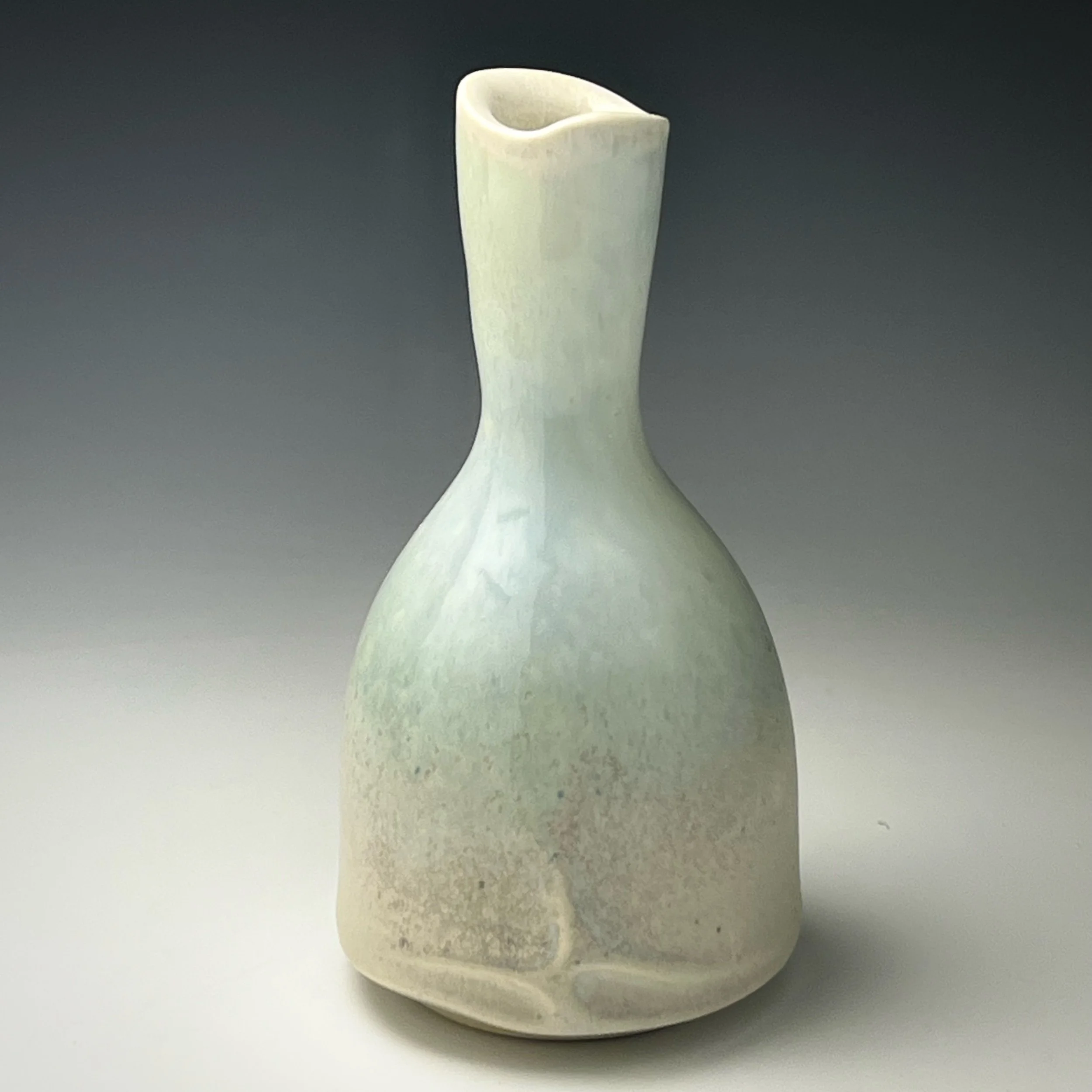 Jon Townley Pearl White Flat Bottomed Bottle Vase