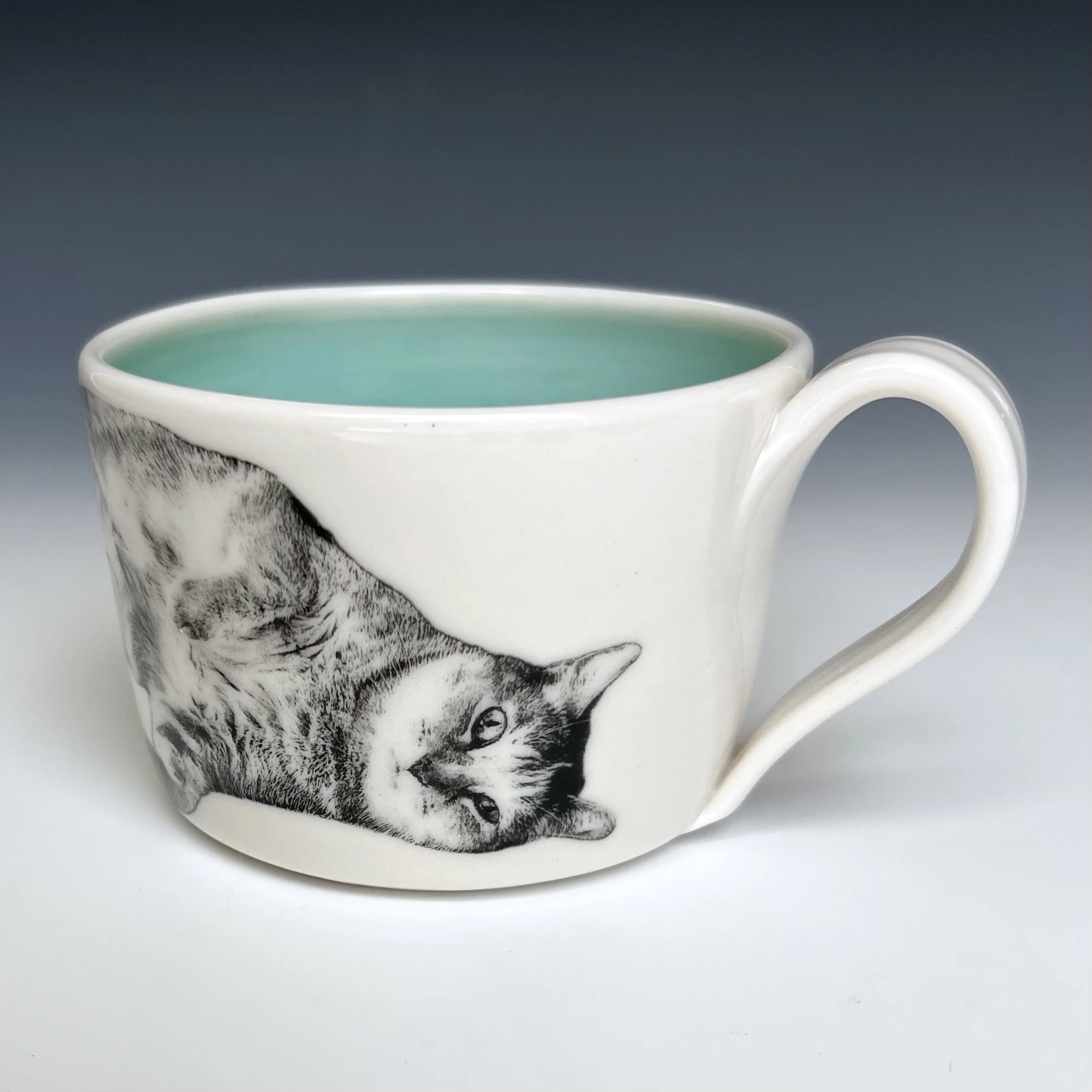 Deborah Jaffe Reclining Cat Mug