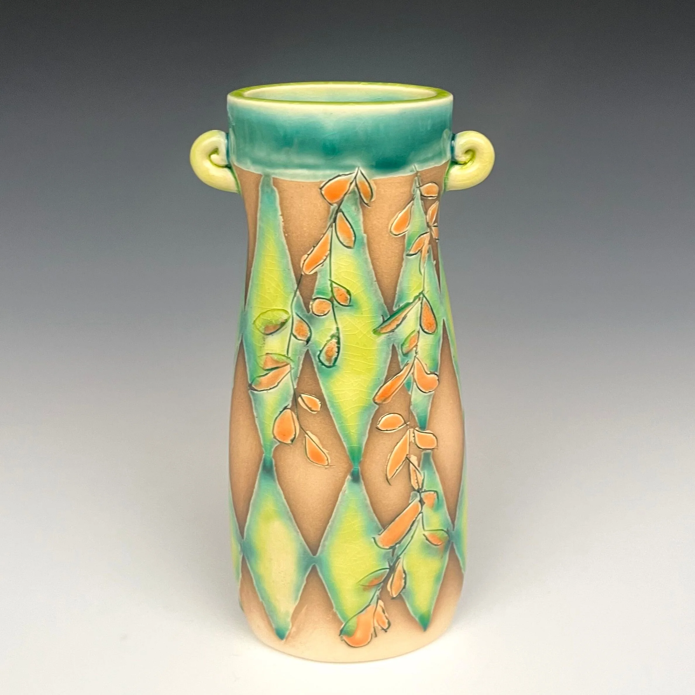 Shana Salaff Vase with Orange Leaves