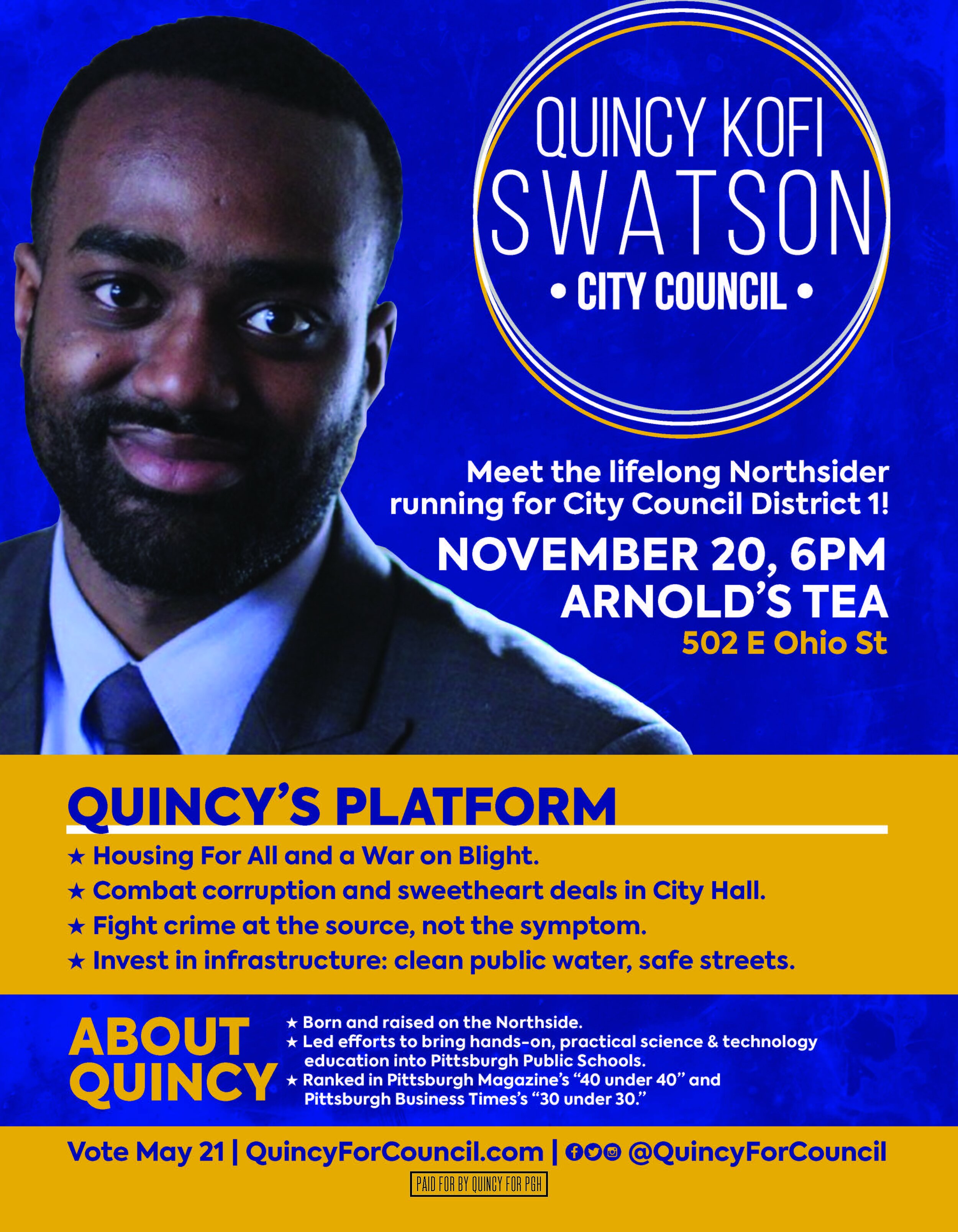 Quincy Kofi Swatson for City Council