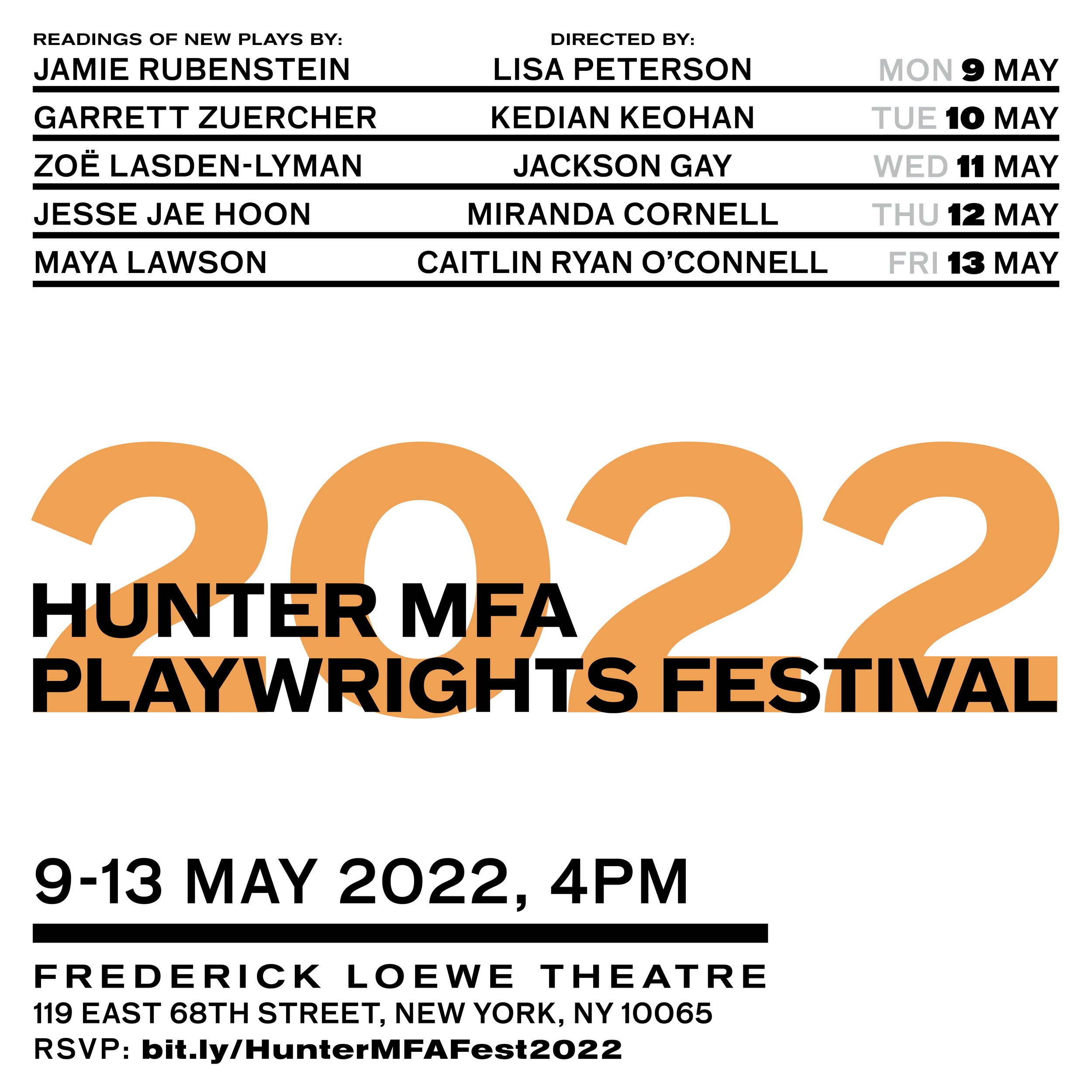 2022 Hunter MFA Playwrights Festival