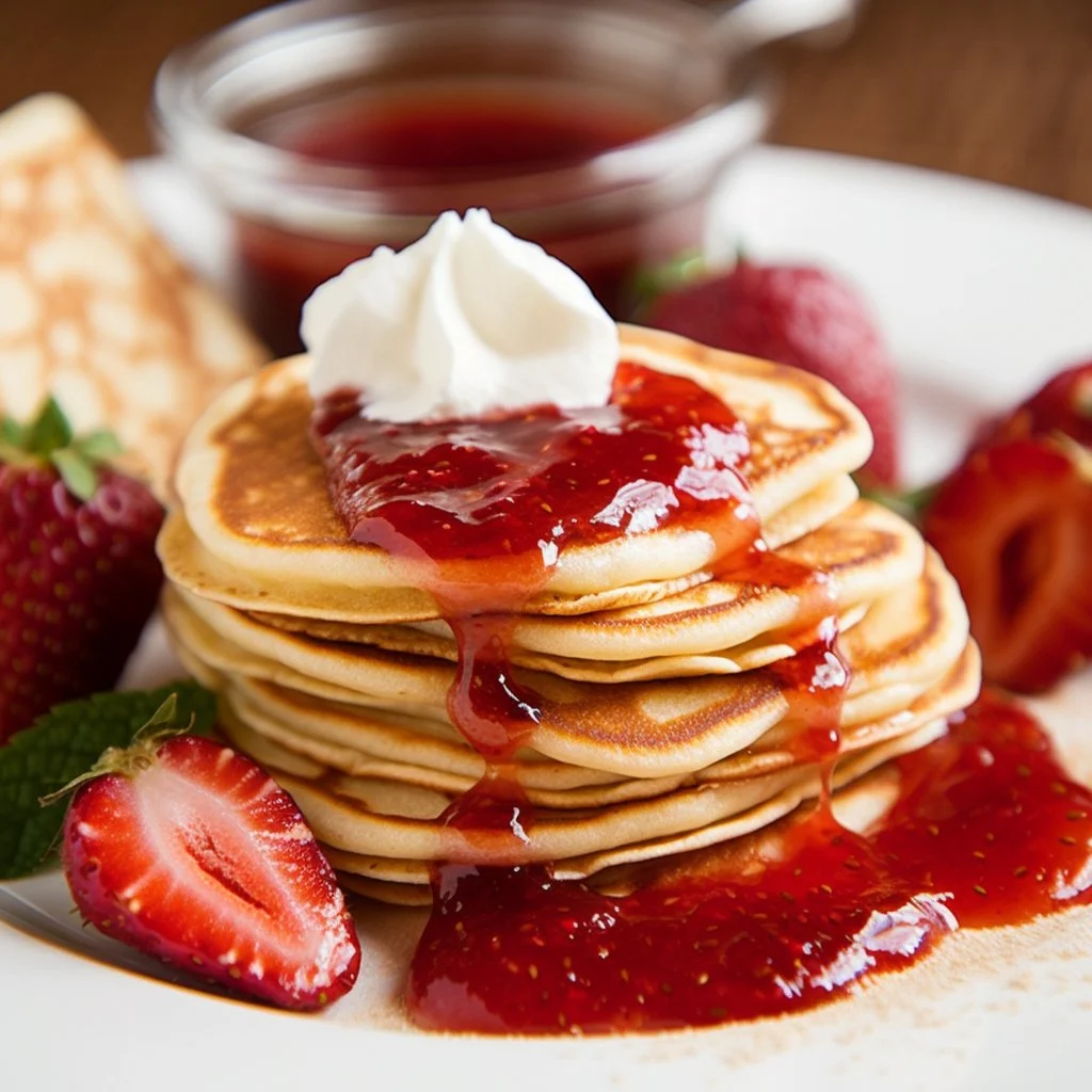 Pancakes with strawberry jam.jpg