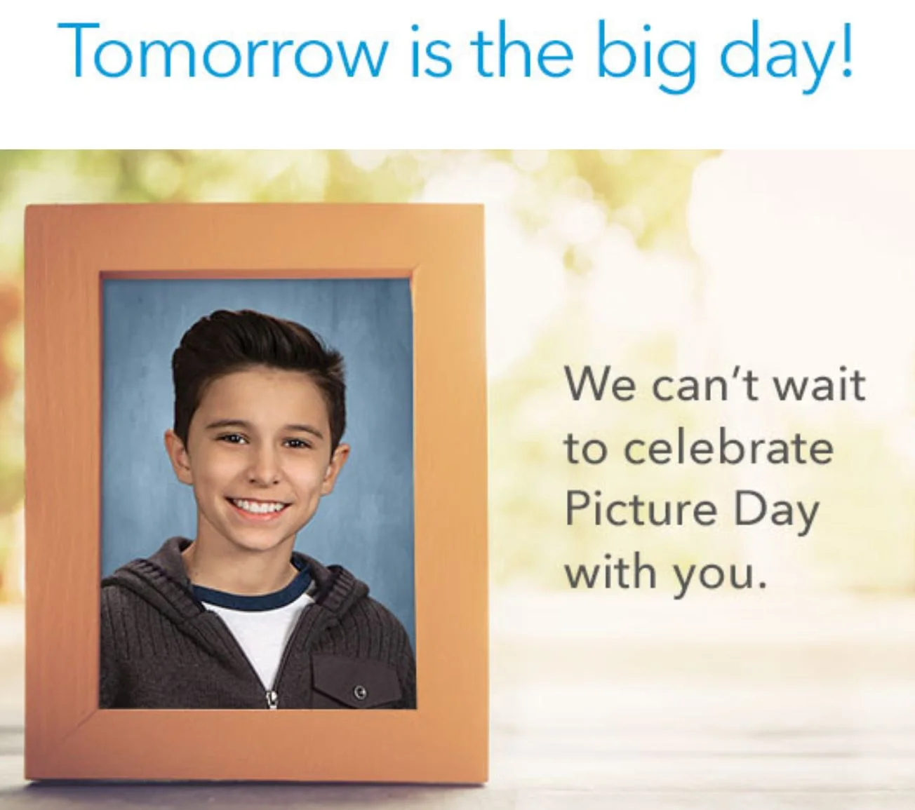 Reminder About Picture Day