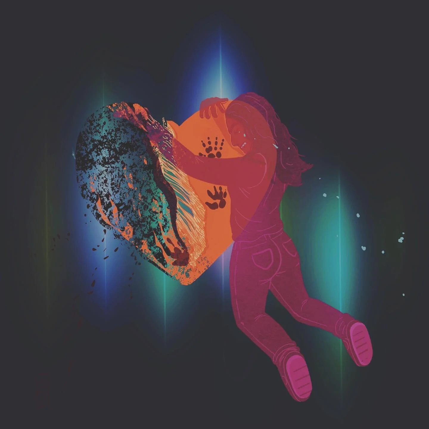 It complicated, until you can stand on your own two feet. Until then, it&rsquo;s hard to know where one thing ends and another begins💙 #heartache #digitaldoodle