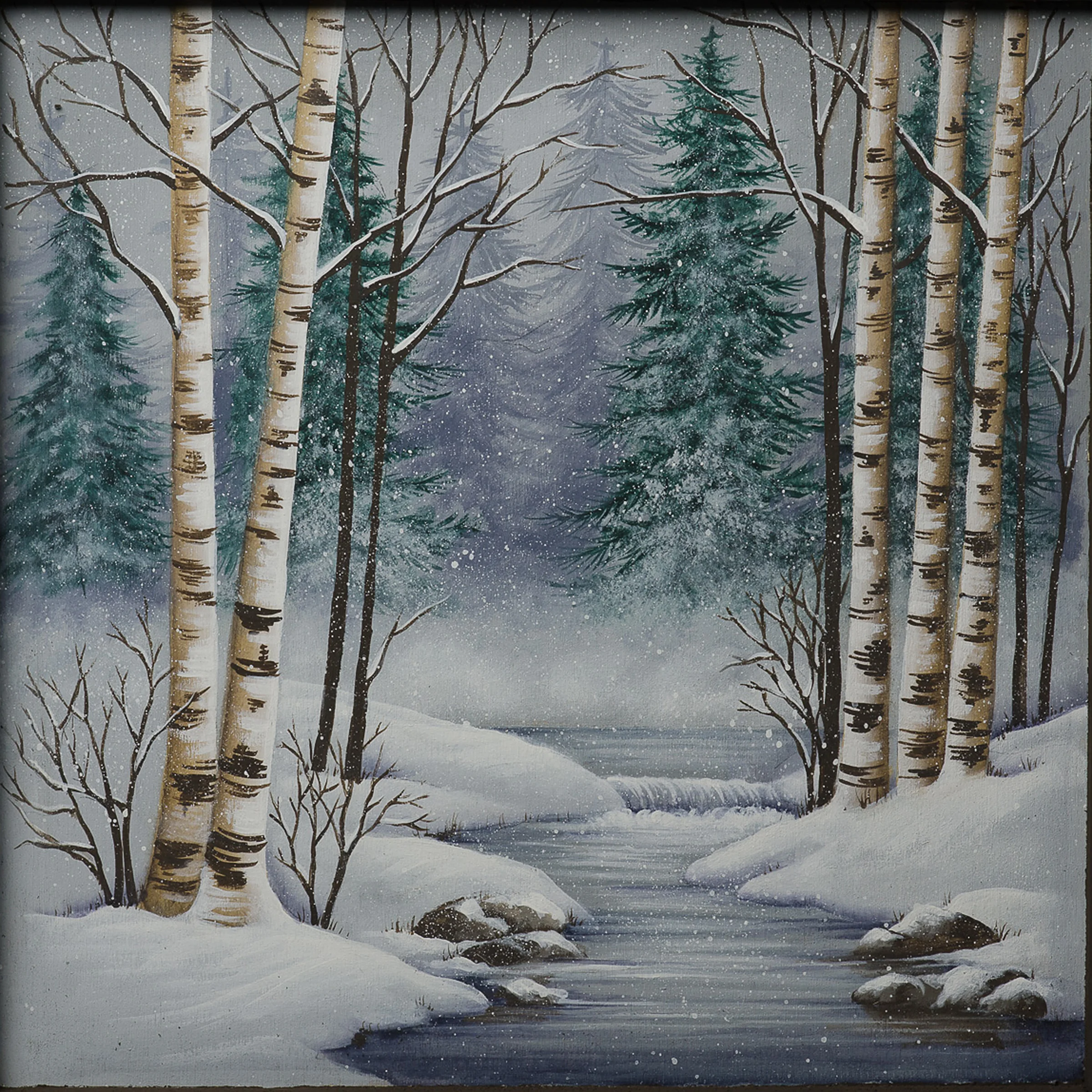 Birches along the stream8x8 copy.jpg