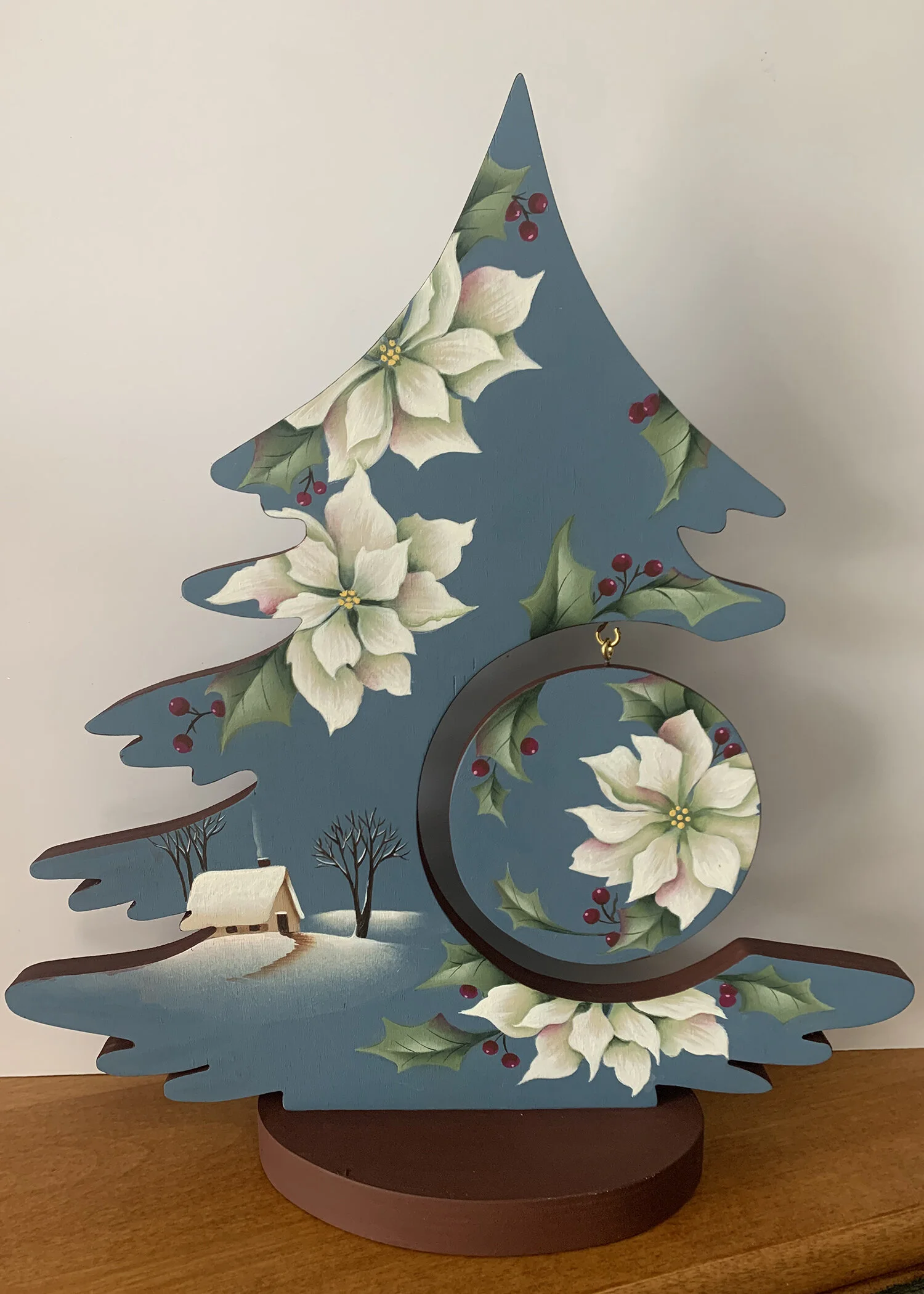 %22Blue Tree with White Poinsettias%22 5x7.jpg