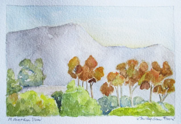 View from the Arroyo 8 x 10" matted $225