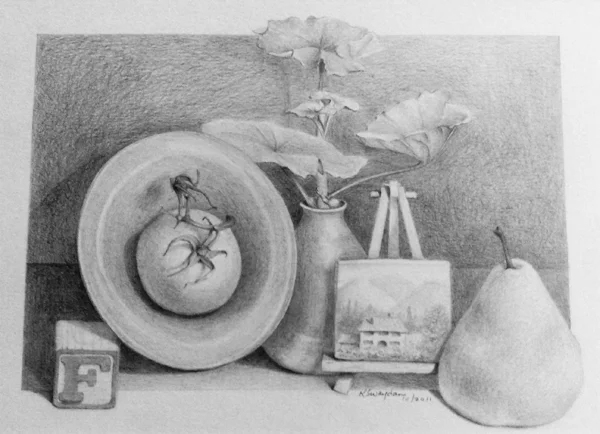 Still Life with Pear 12 x 16" framed $425