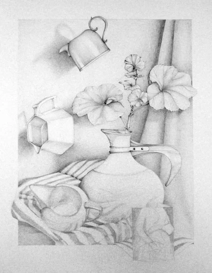 Unfinished Still Life with Vessels 22 x 28" $875