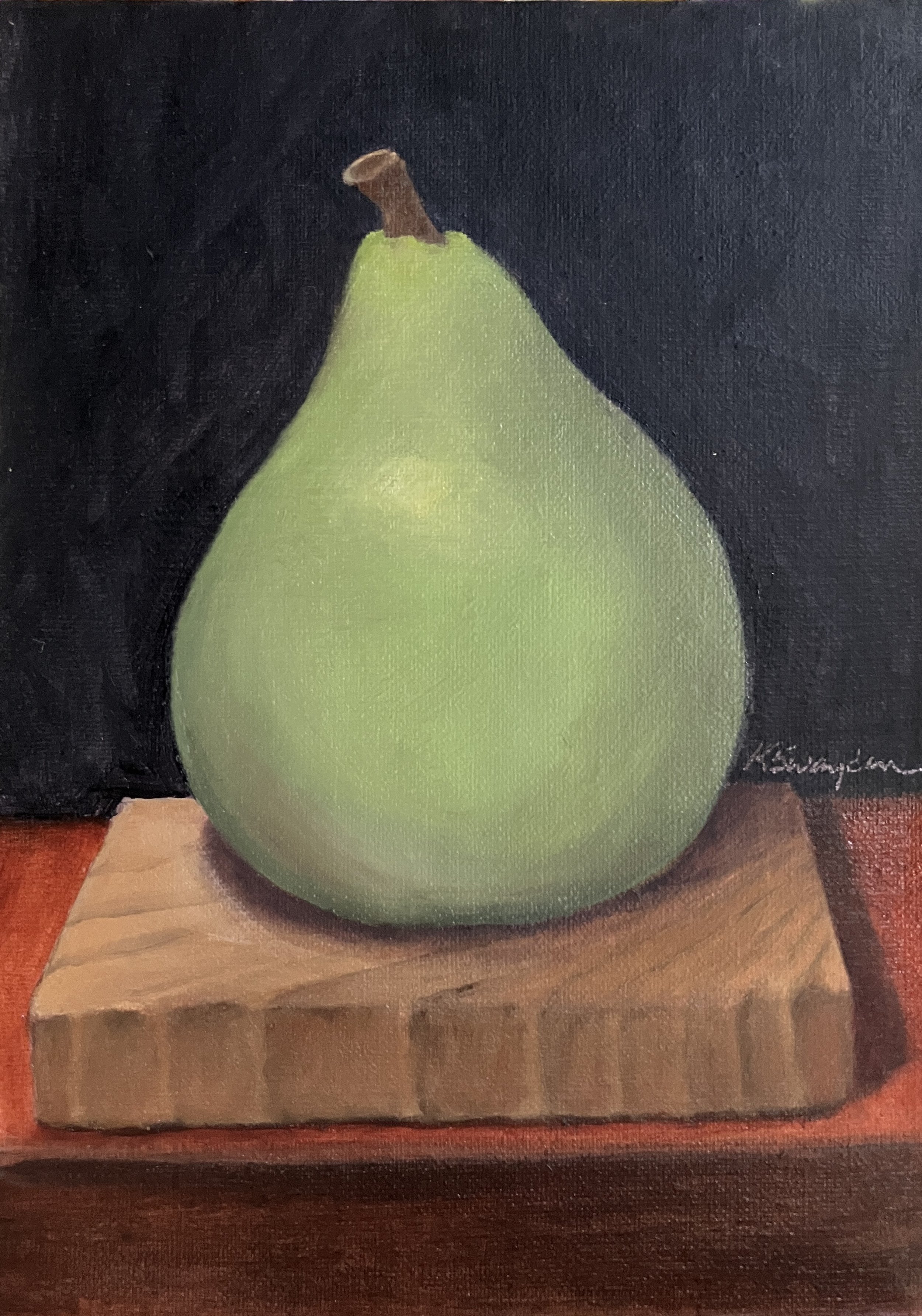 D'Anjou - 5 x 7" oil on linen panel - $225